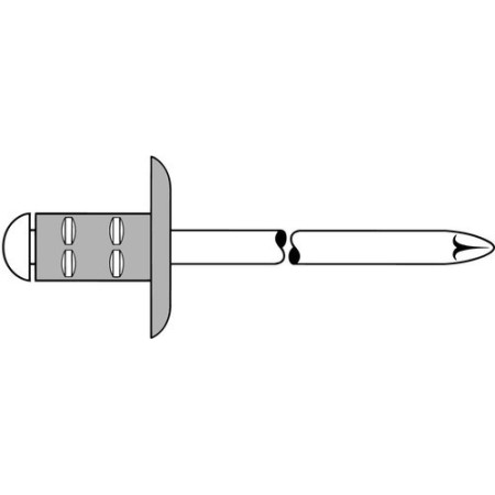 Gesipa PolyGrip Mehrbereichsschaft-Blindniete Alu/Nirosta Grosskopf 500stk.